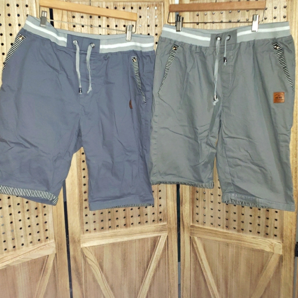 Cotton linen blend boys shorts XL